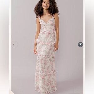 Floral Pink Maxi Dress